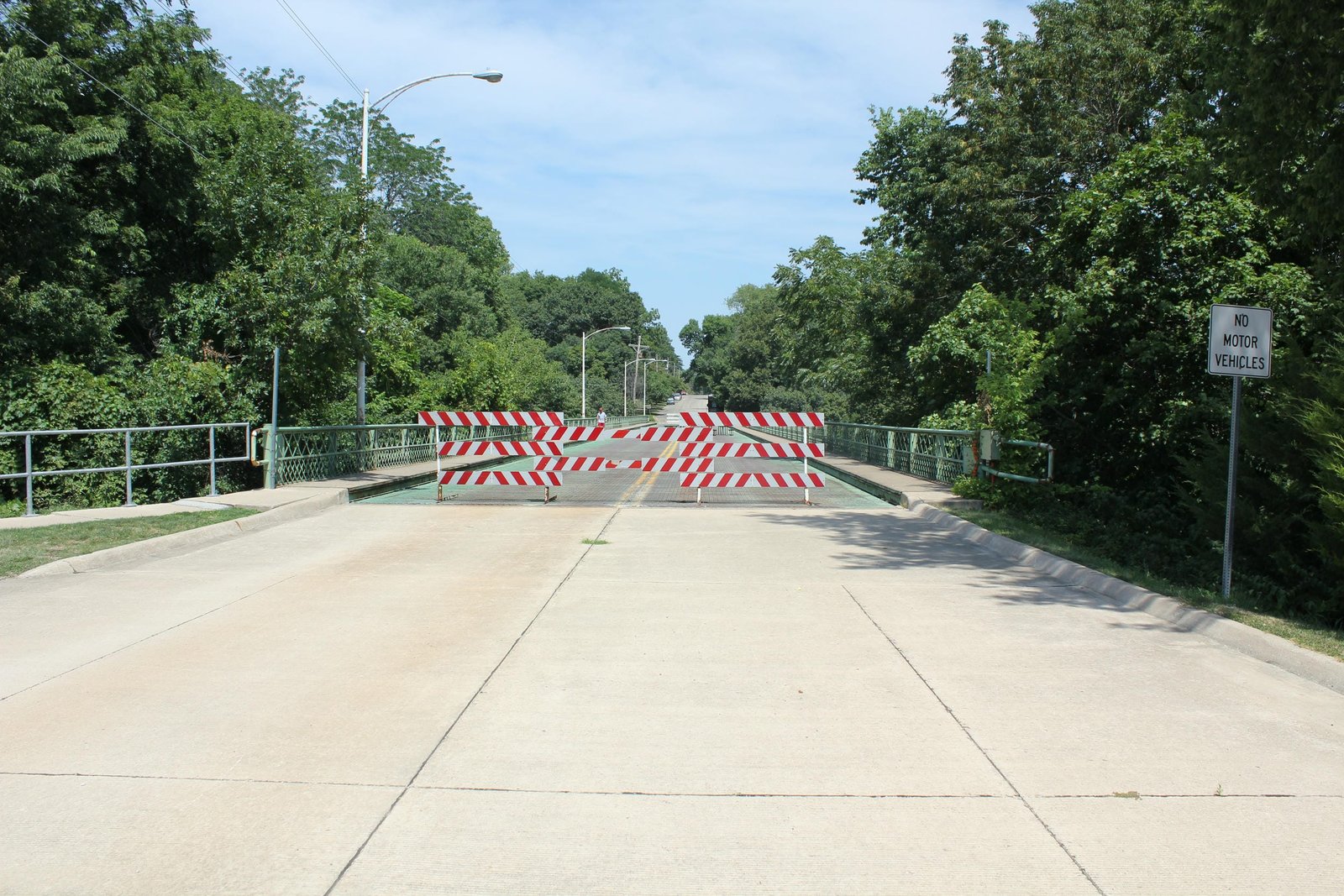 Looking north